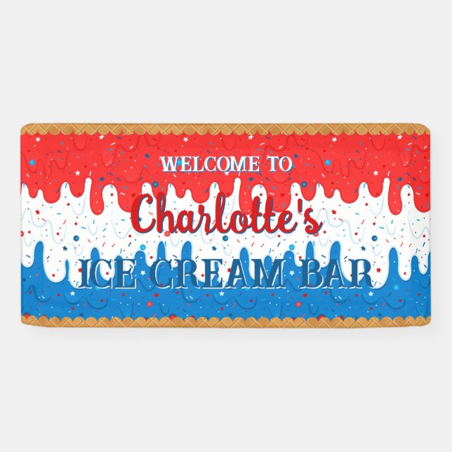 Sprinklen und Amerikanische Eiscreme Banner (Horizontal)