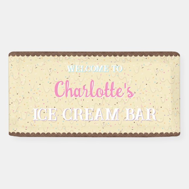 Sprinklen und Elfenbeineis Banner (Horizontal)