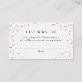 Sprinkler Diaper Raffle Umschließkarte Begleitkarte