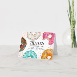 Sprinkler Donut Danke, dass Sie Geburtstag oder Ba Dankeskarte