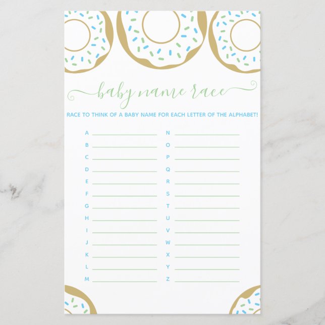 Sprinkler mit Liebe Baby Name Race Game (Vorderseite)