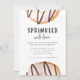 Sprinkler mit Liebe Donut Babydusche Ankündigung