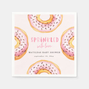 Sprinkler mit Liebe Donut Babydusche Serviette
