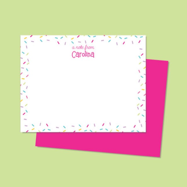 Sprinkler Niedliche Hot-Pink Girly Stationery Note Mitteilungskarte (Von Creator hochgeladen)