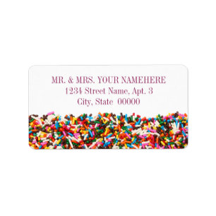 Sprinkles ausgefüllte Adressmarken Adressaufkleber