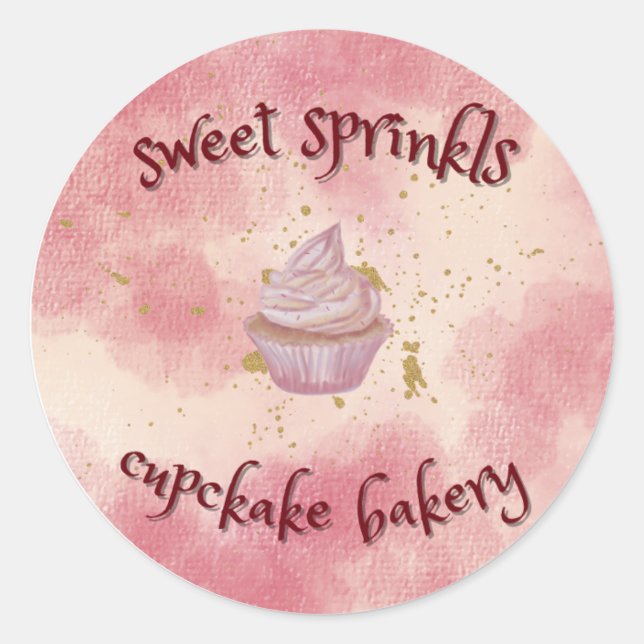 Sprinkles Colorful Bakery Desserts Catering Pastry Runder Aufkleber (Vorderseite)