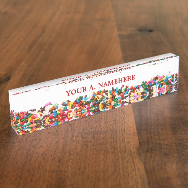Sprinkles Desk Namplate Namensplakette (Seite)
