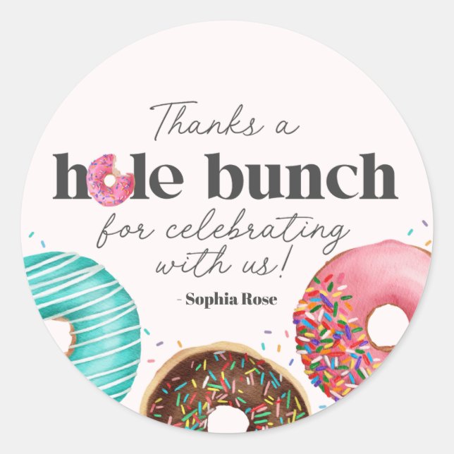 Sprinkles Donut Circle Gevor Sticker Party (Vorderseite)