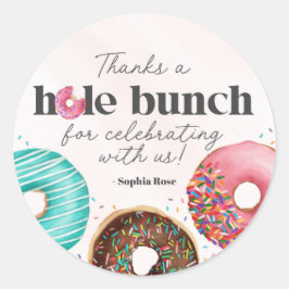 Sprinkles Donut Favor Sticker Party