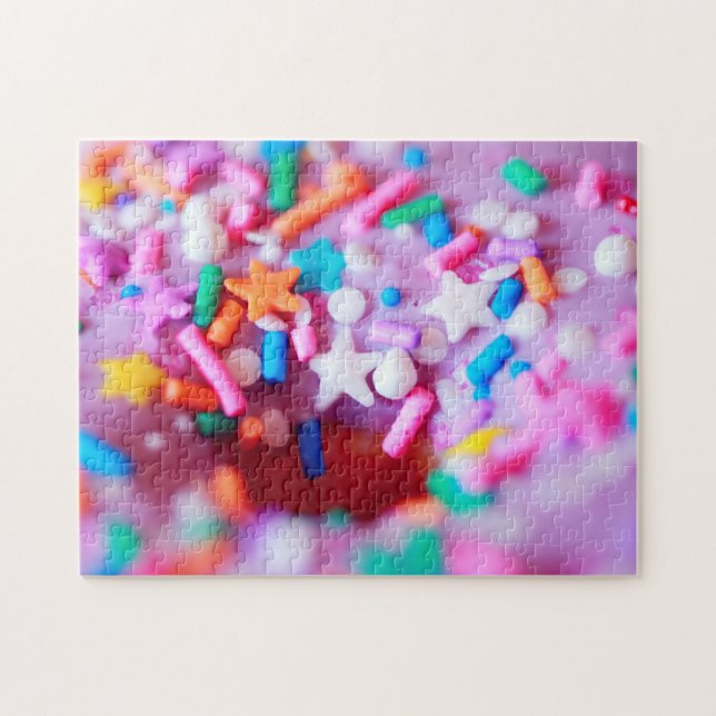 Sprinkles Donut Fotografy Complex Jigsaw Puzzle (Horizontal)