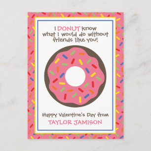 Sprinkles Donut Personalisiert Valentinskarte Postkarte