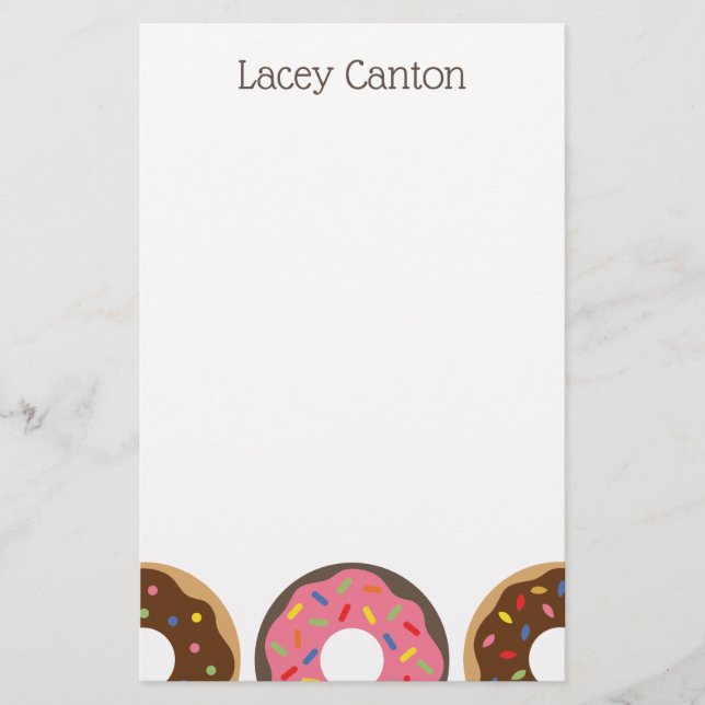 Sprinkles Donuts Custom Personalisiert Stationery Briefpapier (Vorderseite)