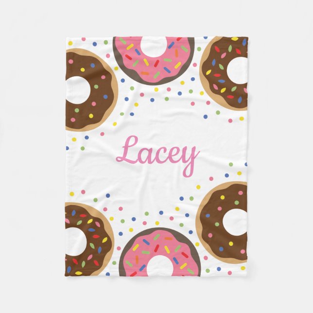 Sprinkles Donuts Personalisiert Fleece Blanket (Vorderseite)