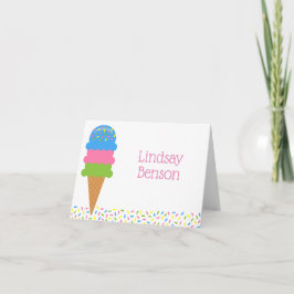 Sprinkles Eiscreme Kone Klettfalte Mitteilungskart