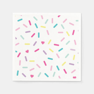 Sprinkles Eiscreme und Kuchen Geburtstag Serviette