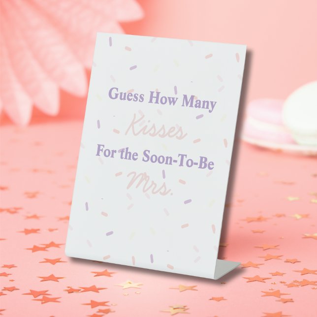 Sprinkles Guess How Many Kisses Game Sockelschild (Sprinkles Guess How Many Kisses Game Pedestal Sign)