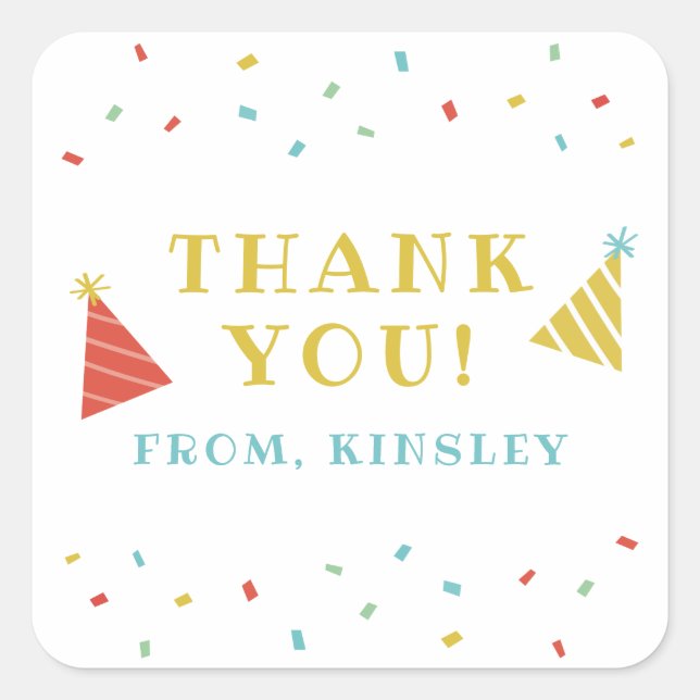 Sprinkles Kindergeburtstag Gastgeschenk Aufkleber (Vorderseite)