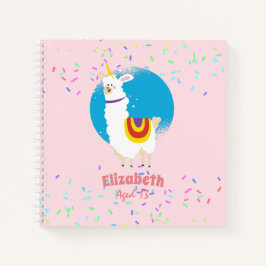 Sprinkles Llama Einhorn Girls Niedlich benennen Sp Notizbuch
