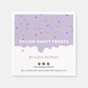 SPRINKLES Moderner Zuckerguss Tropfen Sprinklen li Serviette