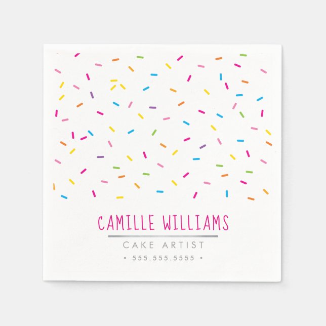 SPRINKLES Modernes, niedliches, gemustertes und bu Serviette (Vorderseite)