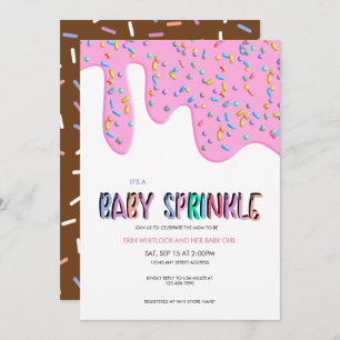 Sprinkles Rosa   Baby Sprinkle Einladungen
