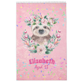 Sprinkles SLOTH Boho Girls Pink Blume Geschenke Ni Kalender