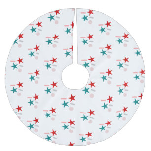 Sprinkles und Sterne Vierter Juli Patriotisch Polyester Weihnachtsbaumdecke