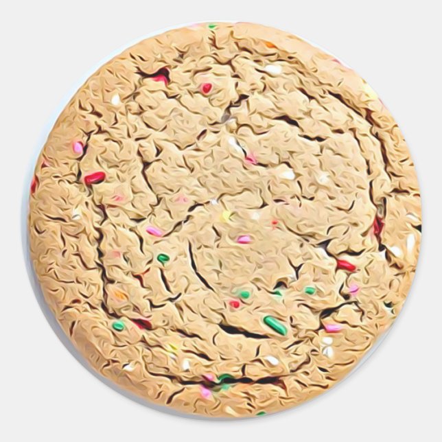 Sprinkles Zucker-Cookies-Aufkleber Runder Aufkleber (Vorderseite)
