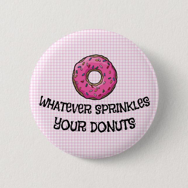 Sprinklt Ihren Donut, 2¼ Zoll Rundtaste Button (Vorderseite)