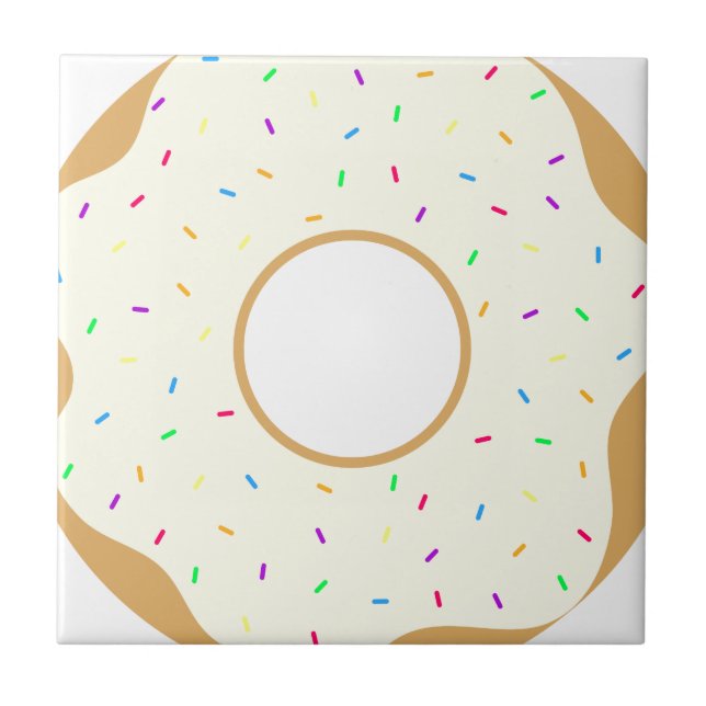 Sprinkly Donut Fliese (Vorderseite)