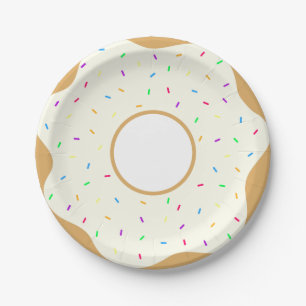 Sprinkly Donut Pappteller