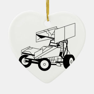 Sprint-Auto-Kontur Keramik Ornament