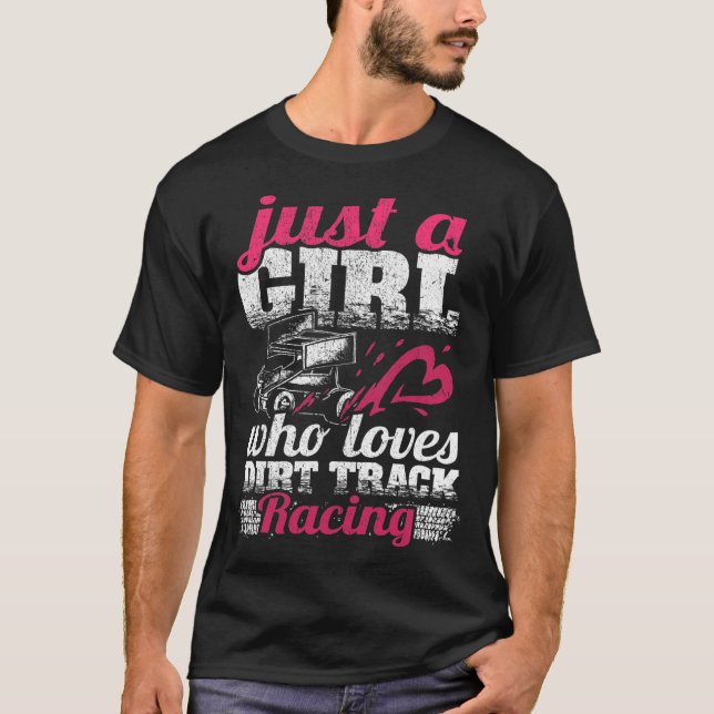 Sprint Car Lover Nur ein Mädchen, das Lieben nicht T-Shirt (Vorderseite)