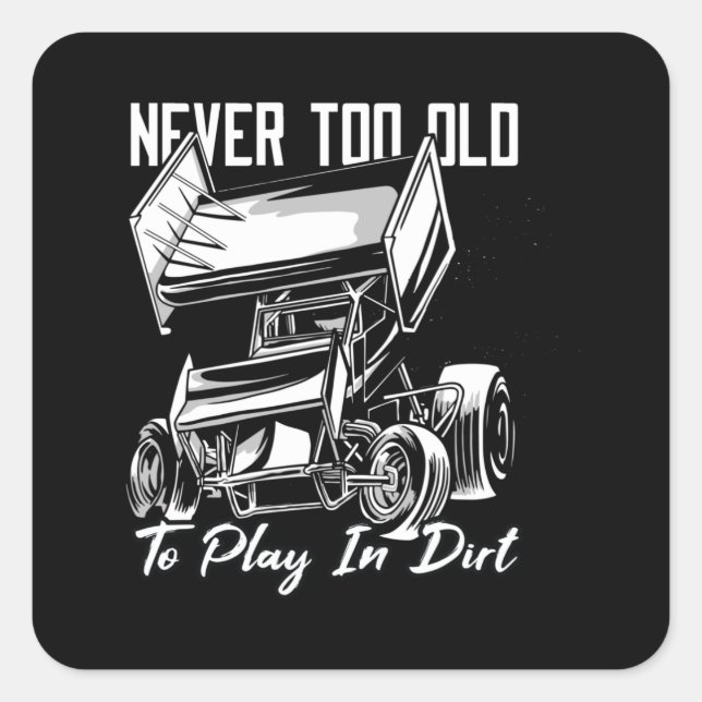 Sprint Car Quadratischer Aufkleber (Vorderseite)