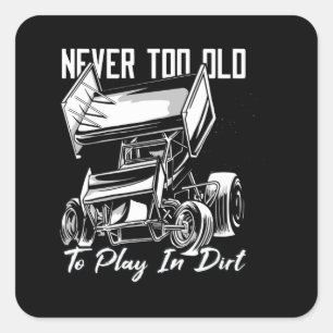 Sprint Car Quadratischer Aufkleber