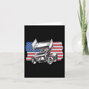 Sprint Car Racing US-Flagge Karte