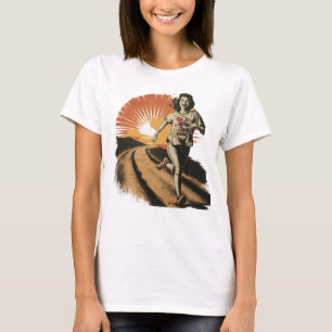 Sprint durch stürmische Wege T-Shirt
