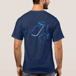 Sprintcar 01 Blues auf Navy Blue Hintergrund T-Shirt