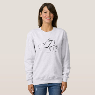 Sprintcar 01 Schwarz auf Esche Sweatshirt