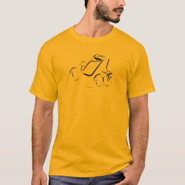 Sprintcar 01 Schwarz auf goldenem Front T-Shirt