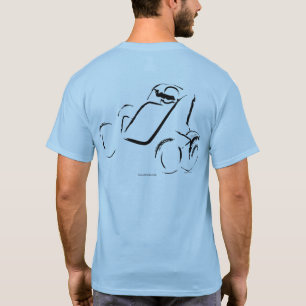Sprintcar 01 Schwarz auf Hellblau Hintergrund T-Shirt