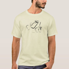 Sprintcar 01 Schwarz auf Natur-Front T-Shirt