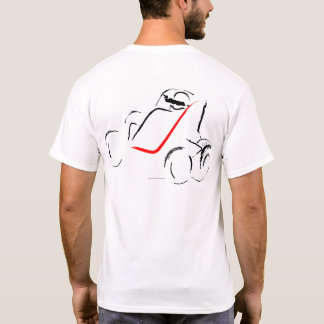 Sprintcar 01 Schwarz und Rot auf weißem Hintergrun T-Shirt