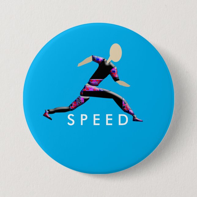 Sprinten Sie Läufer-Knopf Button (Vorderseite)
