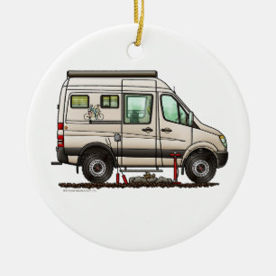 Sprinter Camper Van RV glücklicher Camper Keramik Ornament