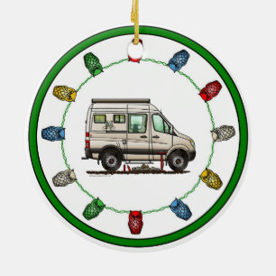 Sprinter Camper Van RV glücklicher Camper Keramik Ornament