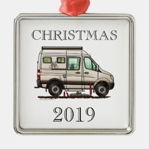 Sprinter Camper Van RV Happy Camper Ornament Aus Metall