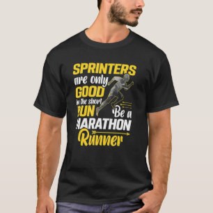 Sprinter sind gut in der Kurzen Lauf ein Marathon T-Shirt
