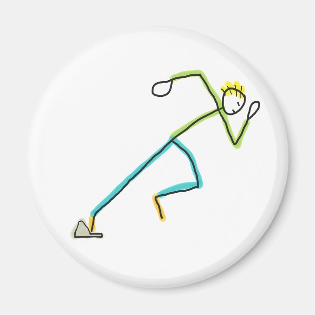 Sprinter Stickman Magnet (Vorne)