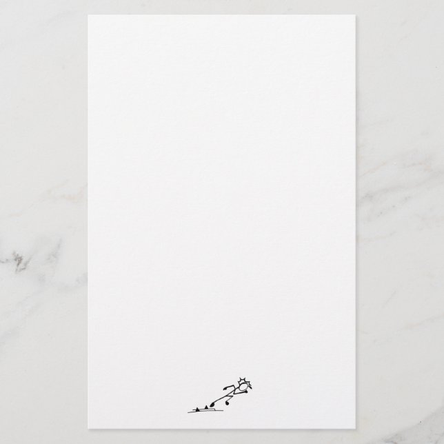 Sprinter Stickman Track und Feldpapier Briefpapier (Vorderseite)